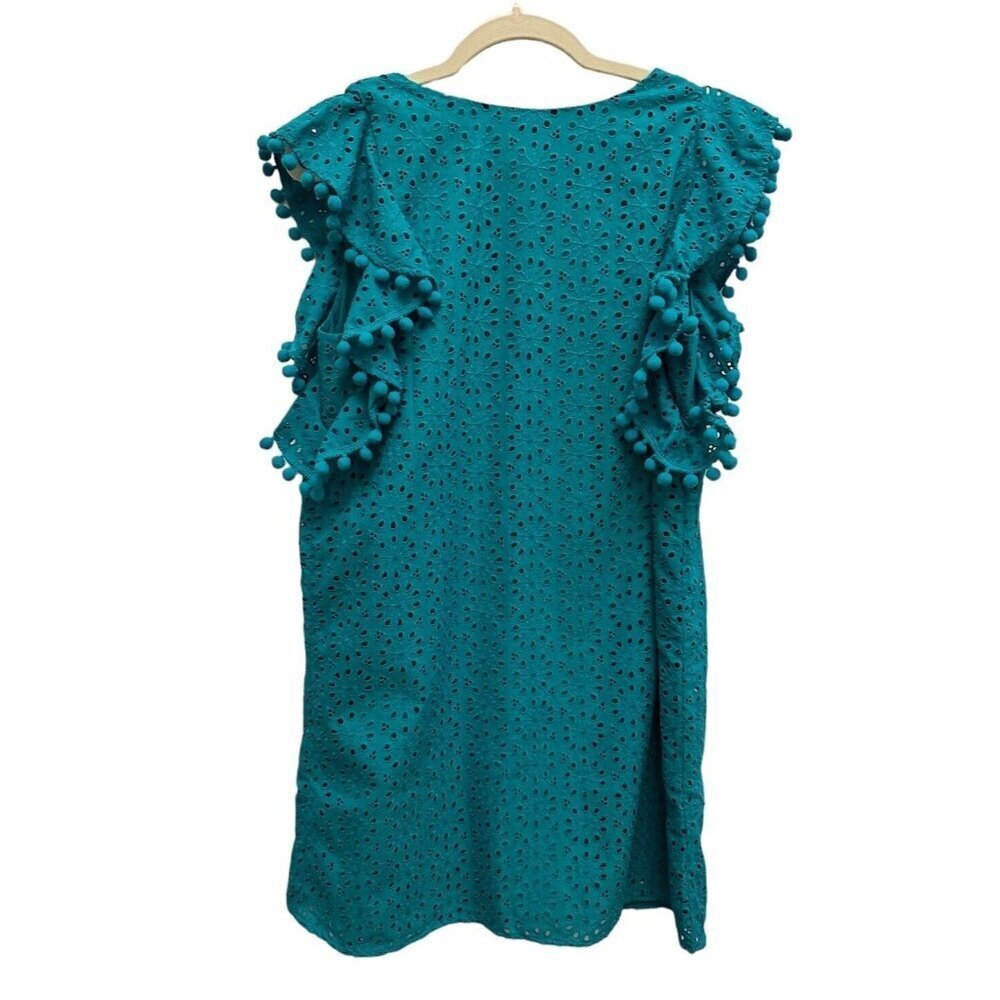 Lilly Pulitzer Astara Dress Eyelet Flutter Sleeve Water Lilly Green NWT Sz M - Picture 11 of 11